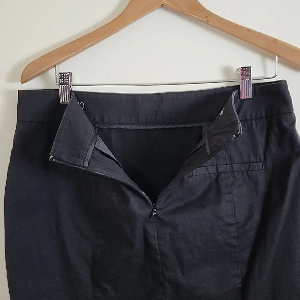 Ann Taylor Black Madison Skirt, Unlined Above The Knee Skirt, Women's Size 10